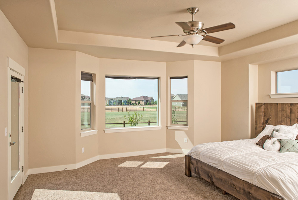 Master bedroom ceiling soffits and window detail